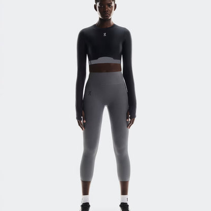 On Train Long Sleeve Crop Black (Women'S)