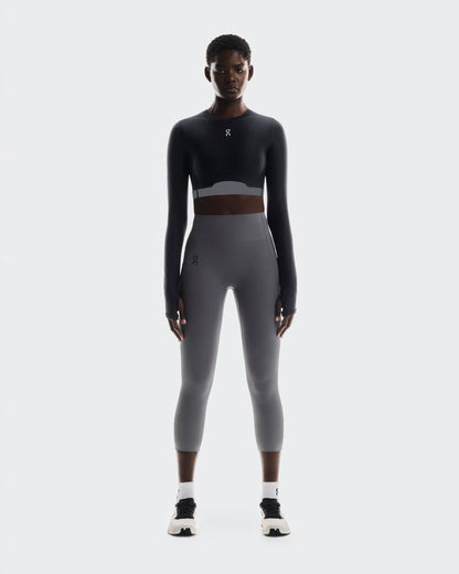 On Train Long Sleeve Crop Black (Women'S)