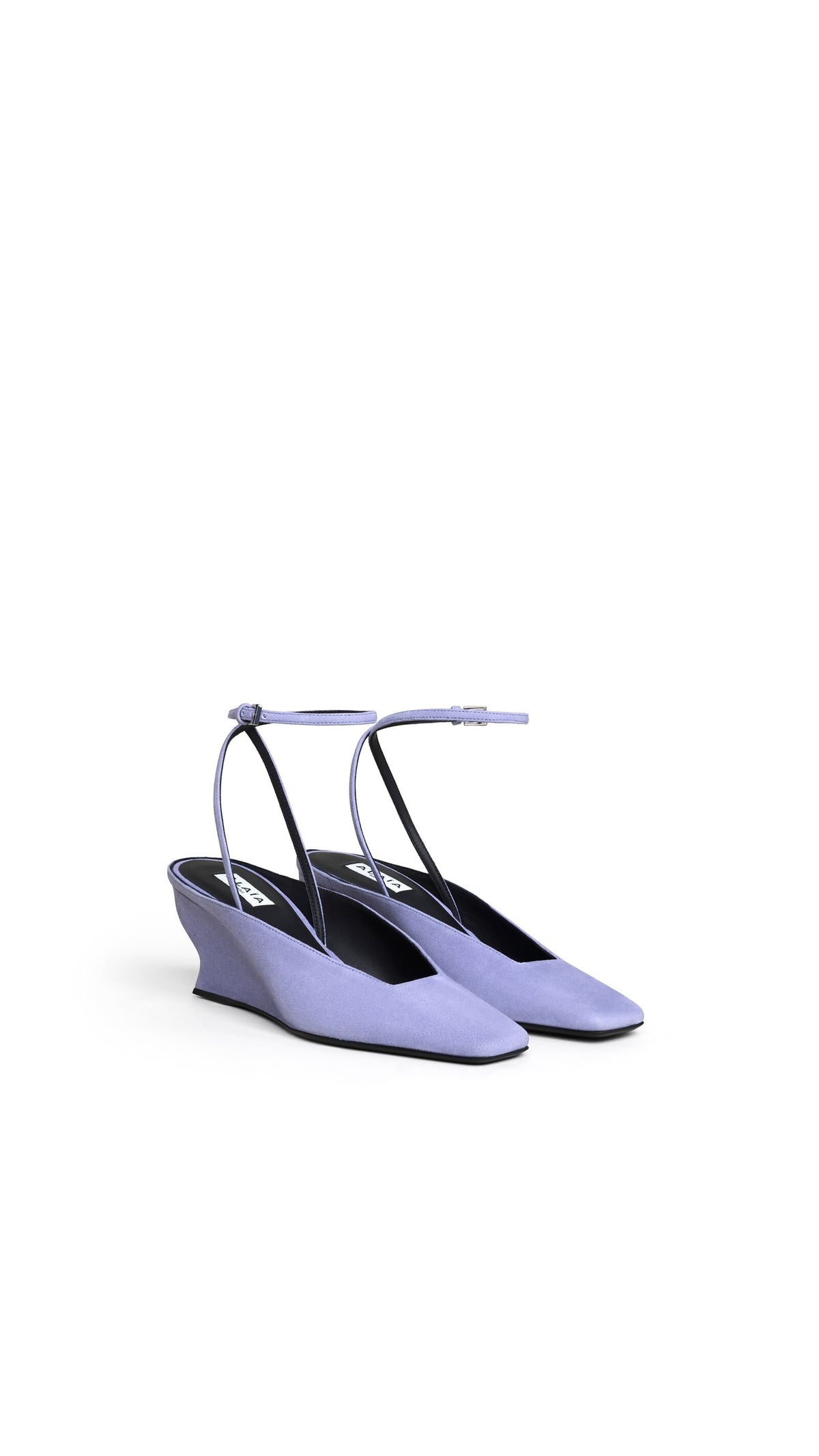 Alaïa Wave Wedge Pumps In Suede