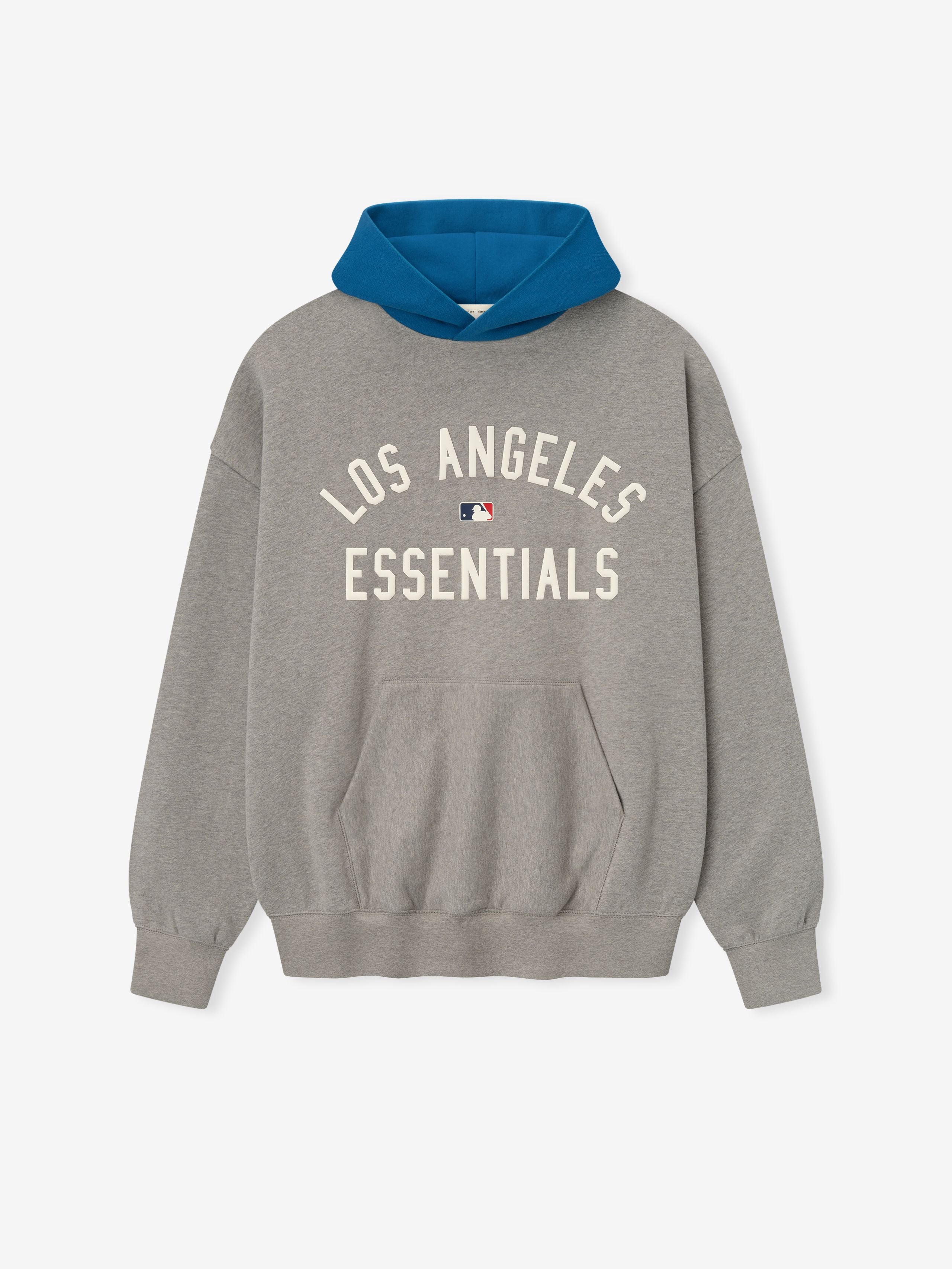 Essentials Dodgers Sport Hoodie Concrete Heather/Blue Sapphire