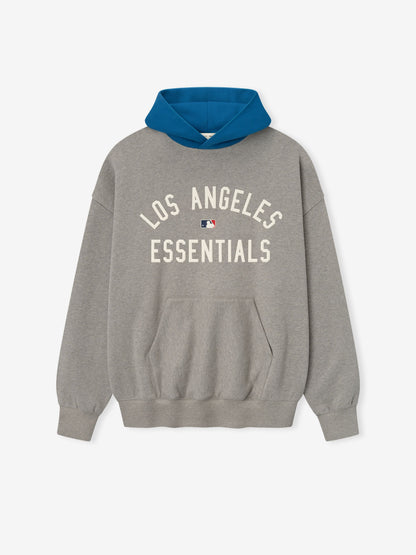 Essentials Dodgers Sport Hoodie Concrete Heather/Blue Sapphire