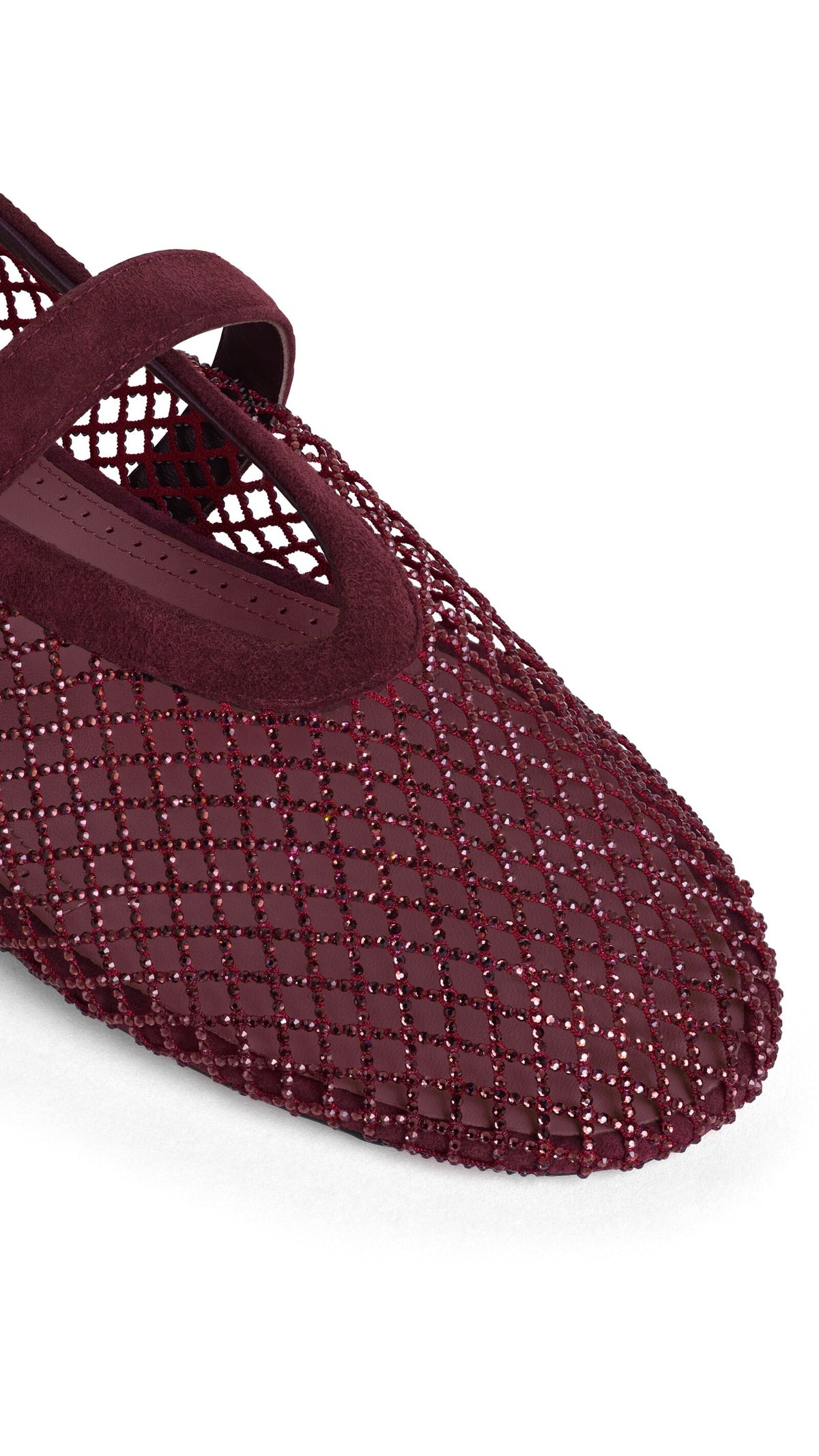 Alaïa Ballet Flats In Strass Fishnet