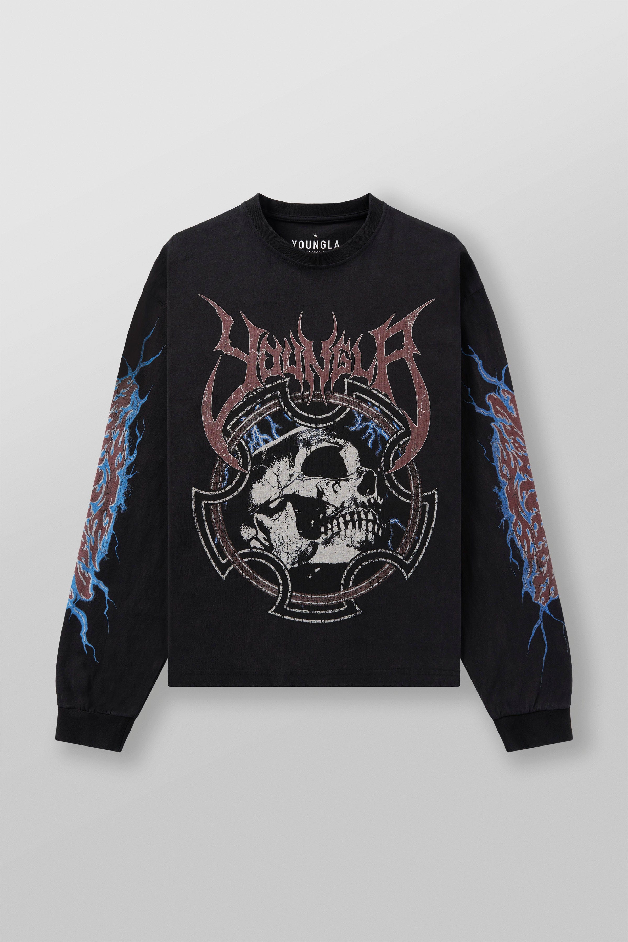 YoungLA 8012  - Outcast Longsleeves Black Wash