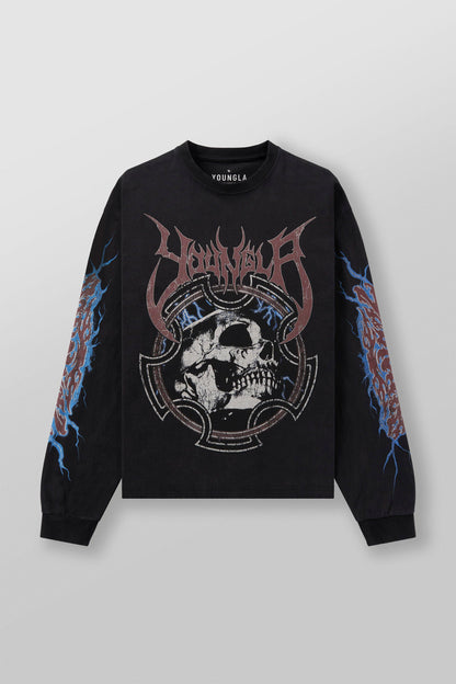 YoungLA 8012  - Outcast Longsleeves Black Wash