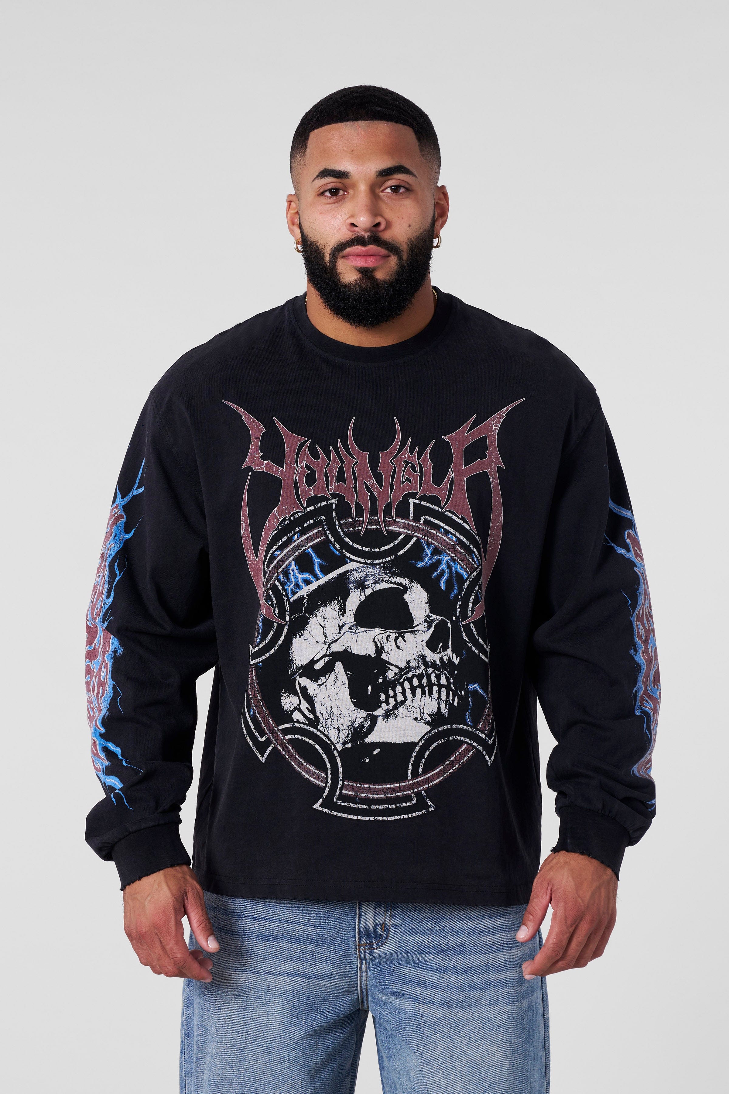 YoungLA 8012  - Outcast Longsleeves Black Wash