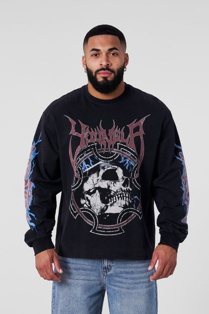 YoungLA 8012  - Outcast Longsleeves Black Wash