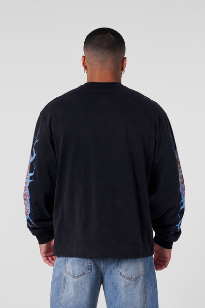 YoungLA 8012  - Outcast Longsleeves Black Wash