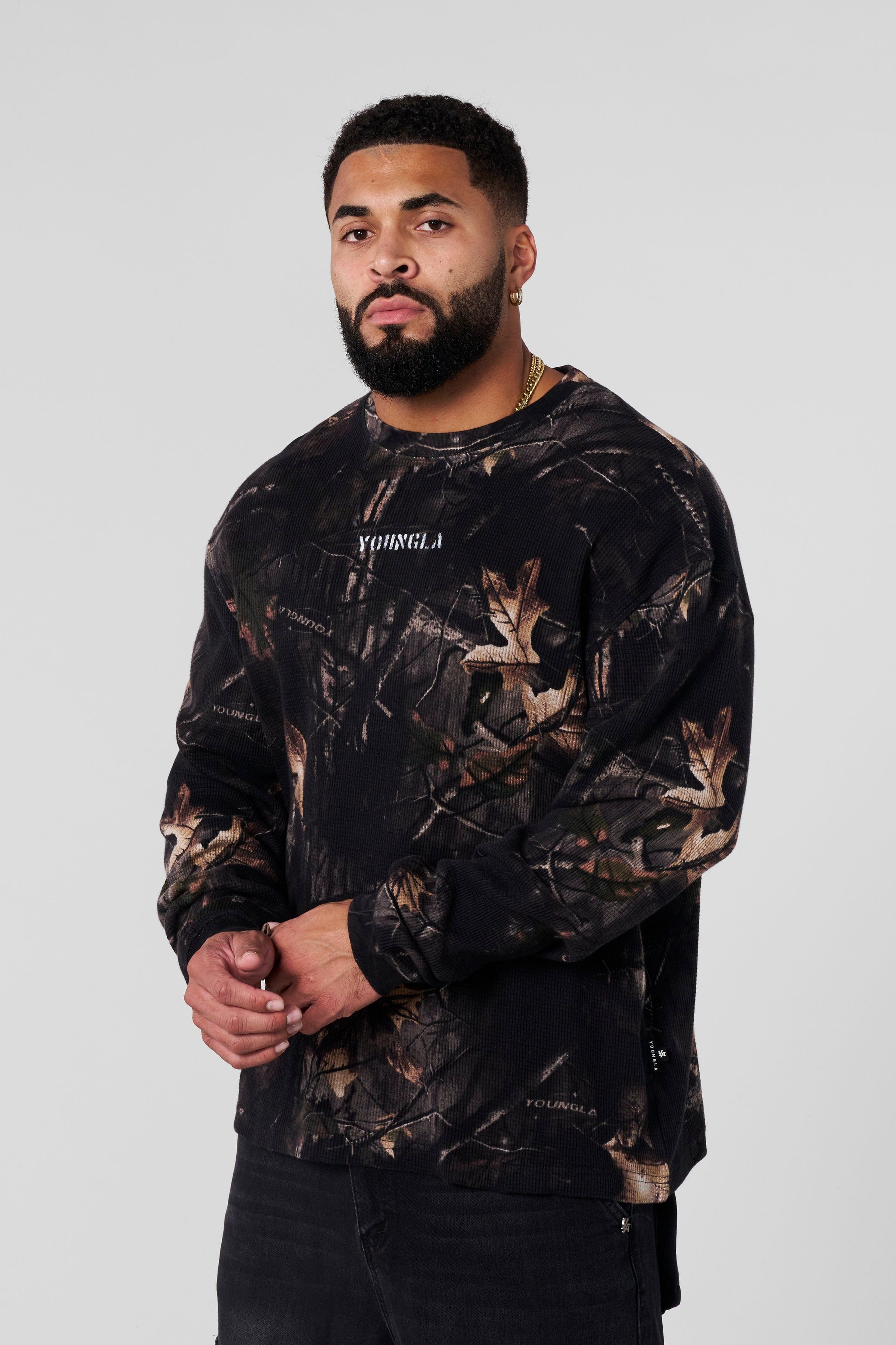YoungLA 8026 - Tree Camo Collection - Thermals Black Tree Camo