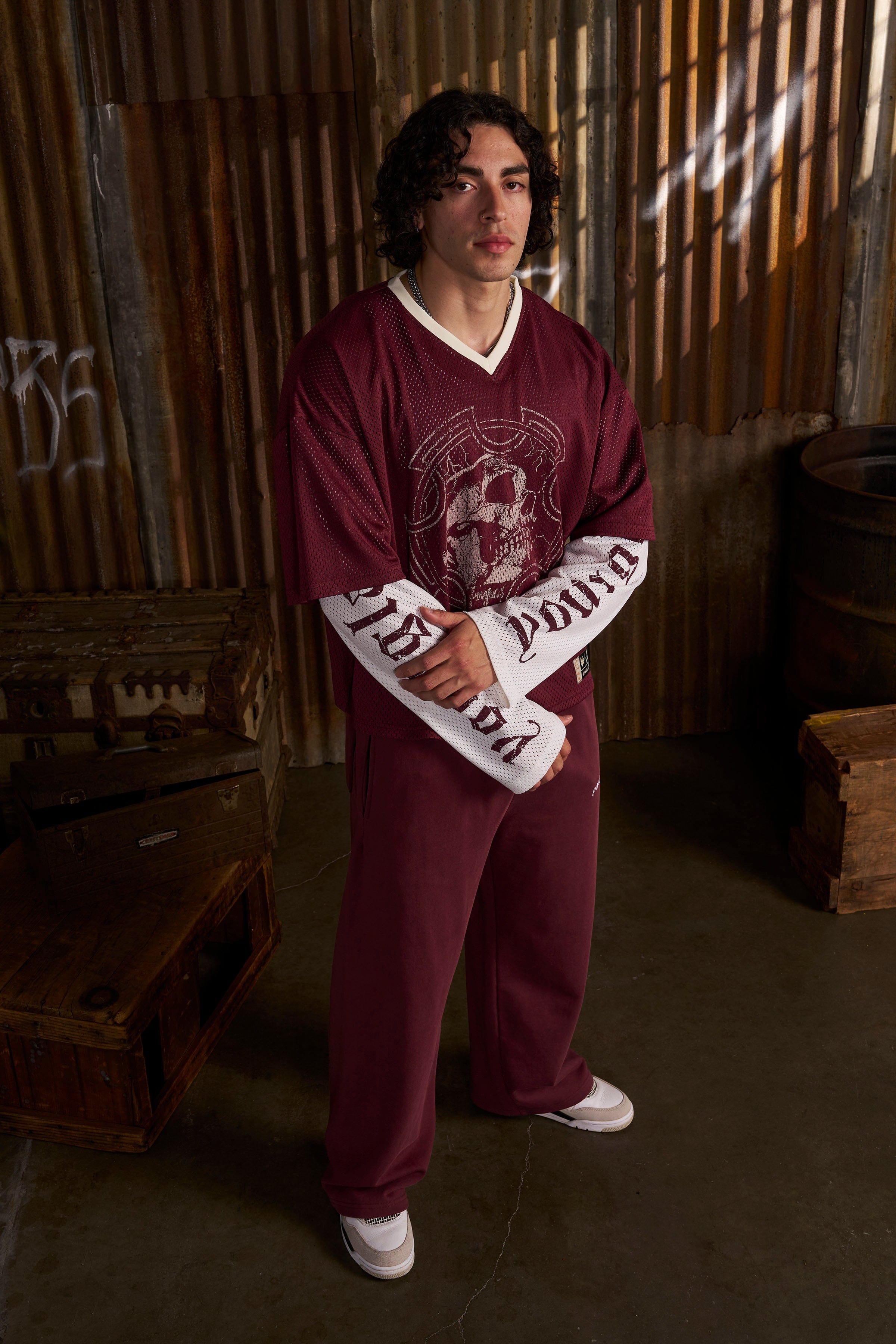 YoungLA 8035 - Sinister Longsleeve Jersey Burgundy