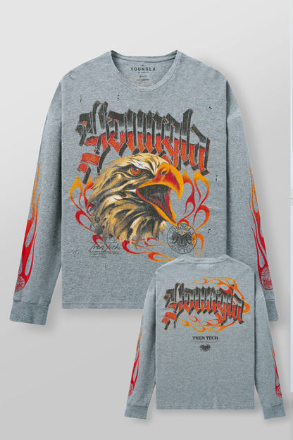 YoungLA 8036 - Cars & Curls - Thermals Heather Grey