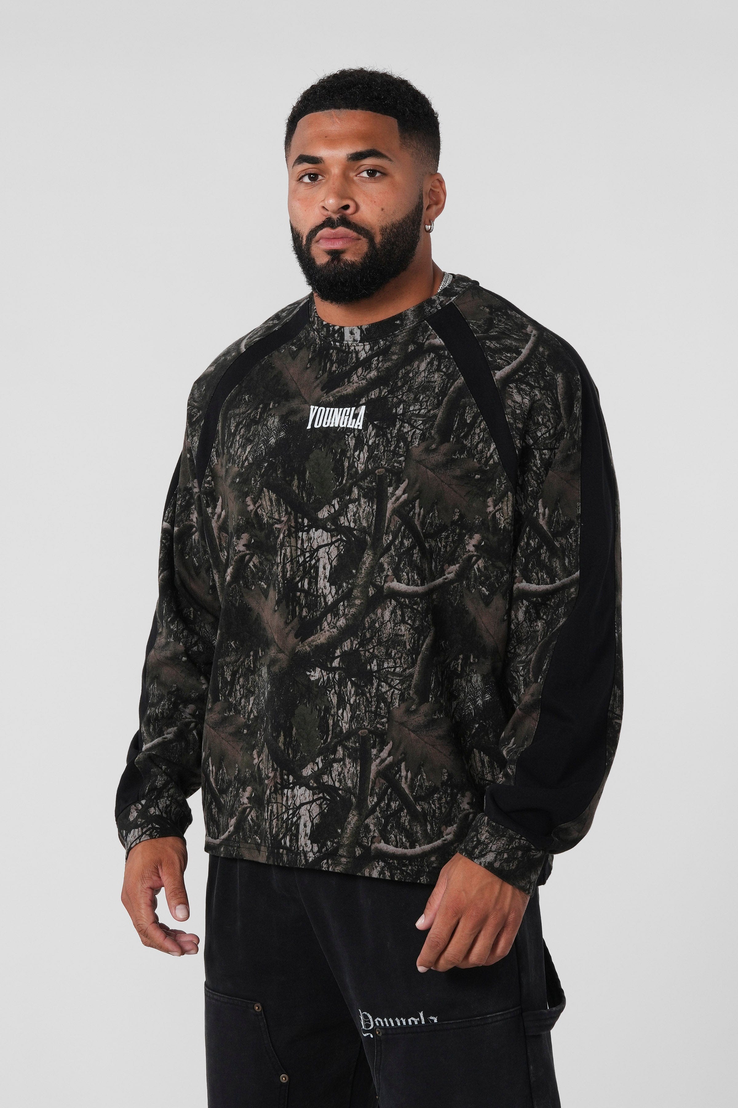 YoungLA 8052 - Stellar Longsleeves Dark Tree Camo/Black
