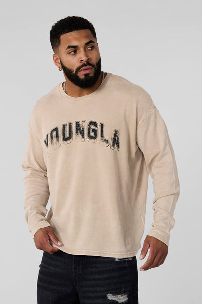 YoungLA 8054 - Thin Thermal Longsleeves Tan Wash