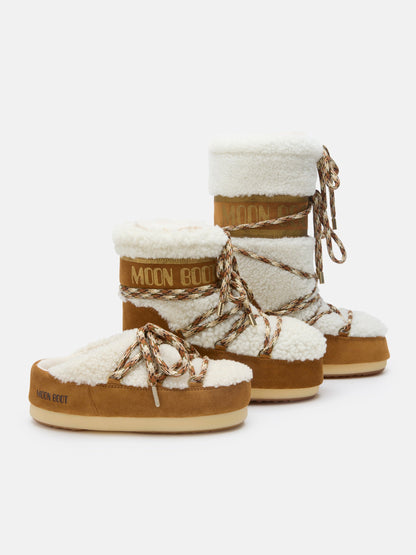 Moon Boot ICON Brown Shearling Boots
