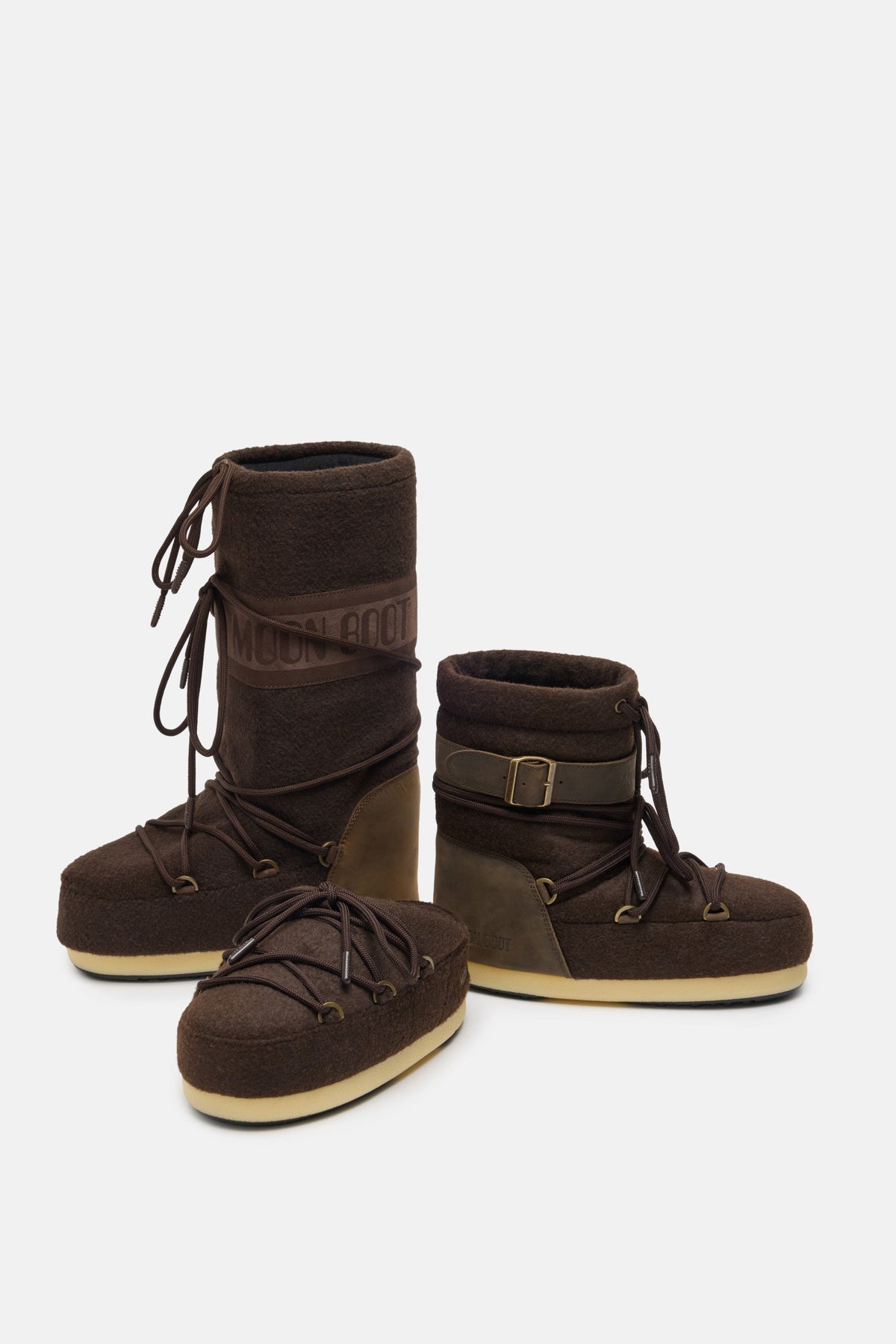 Moon Boot ICON Nubuck DARK Brown FELT Boots