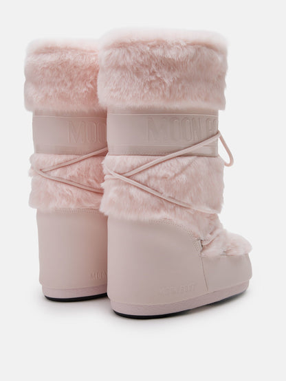 Moon Boot ICON PINK FAUX-FUR Boots