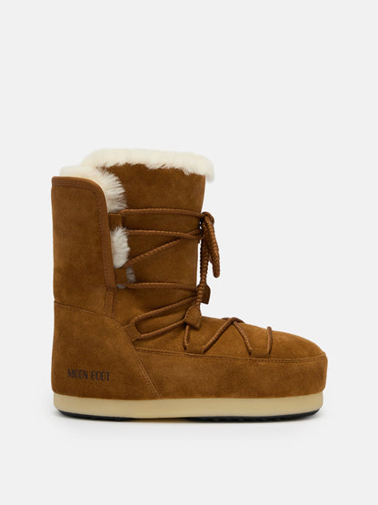 Moon Boot EVX Brown Suede & Shearling Boots