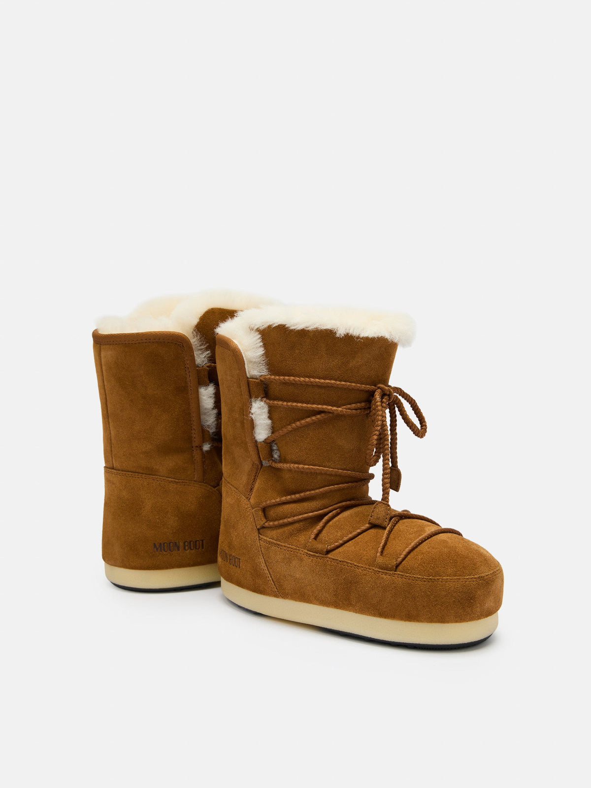 Moon Boot EVX Brown Suede & Shearling Boots