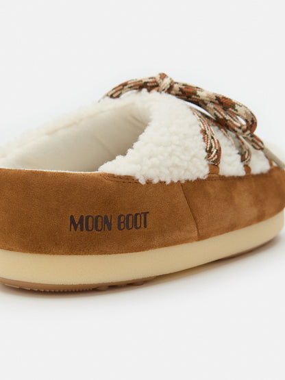 Moon Boot EVX Brown Shearling Mules