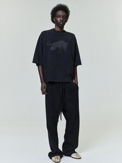 Essentials Snakeskin Embossed Slide Oat