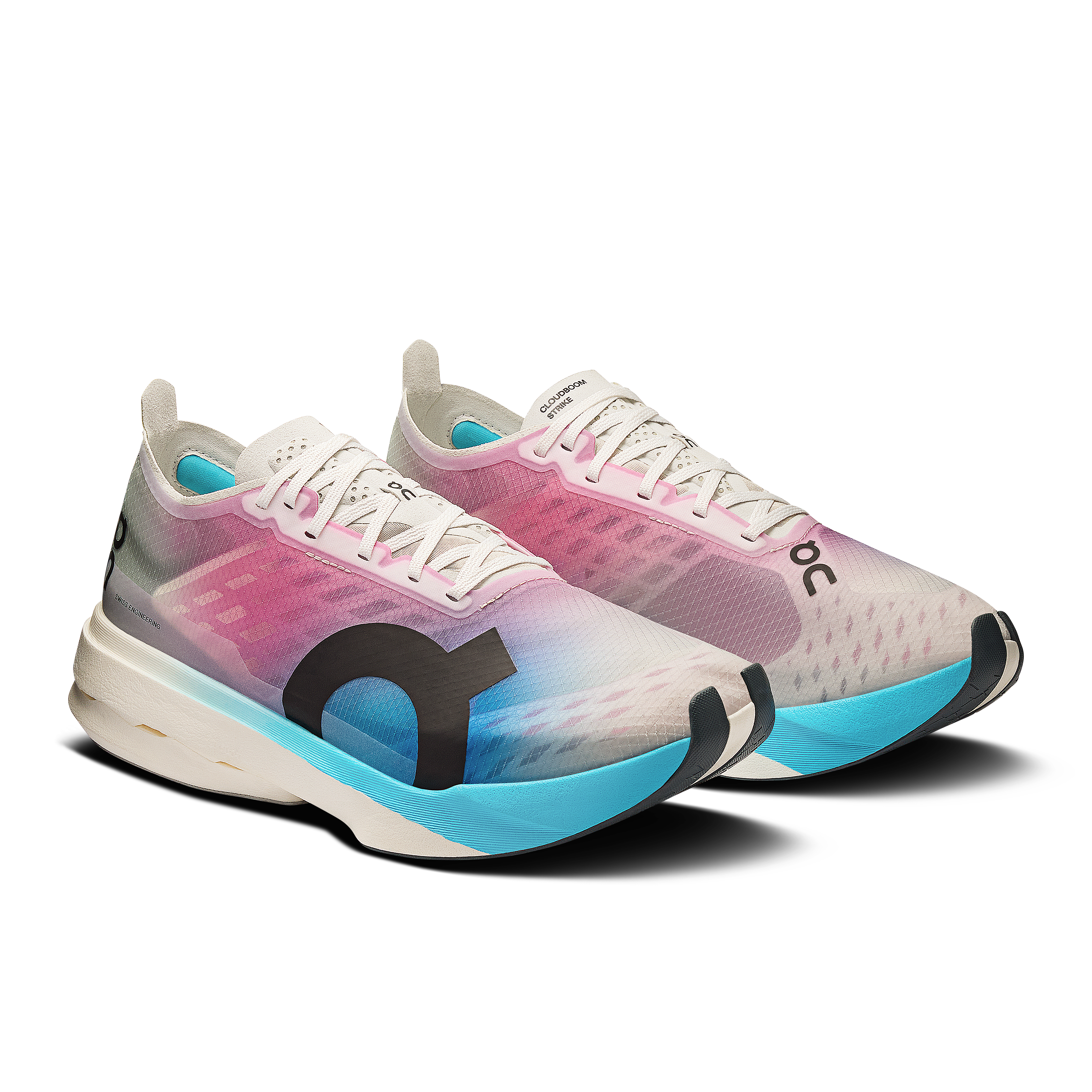 on running cloudboom strike white horizon running (women's)