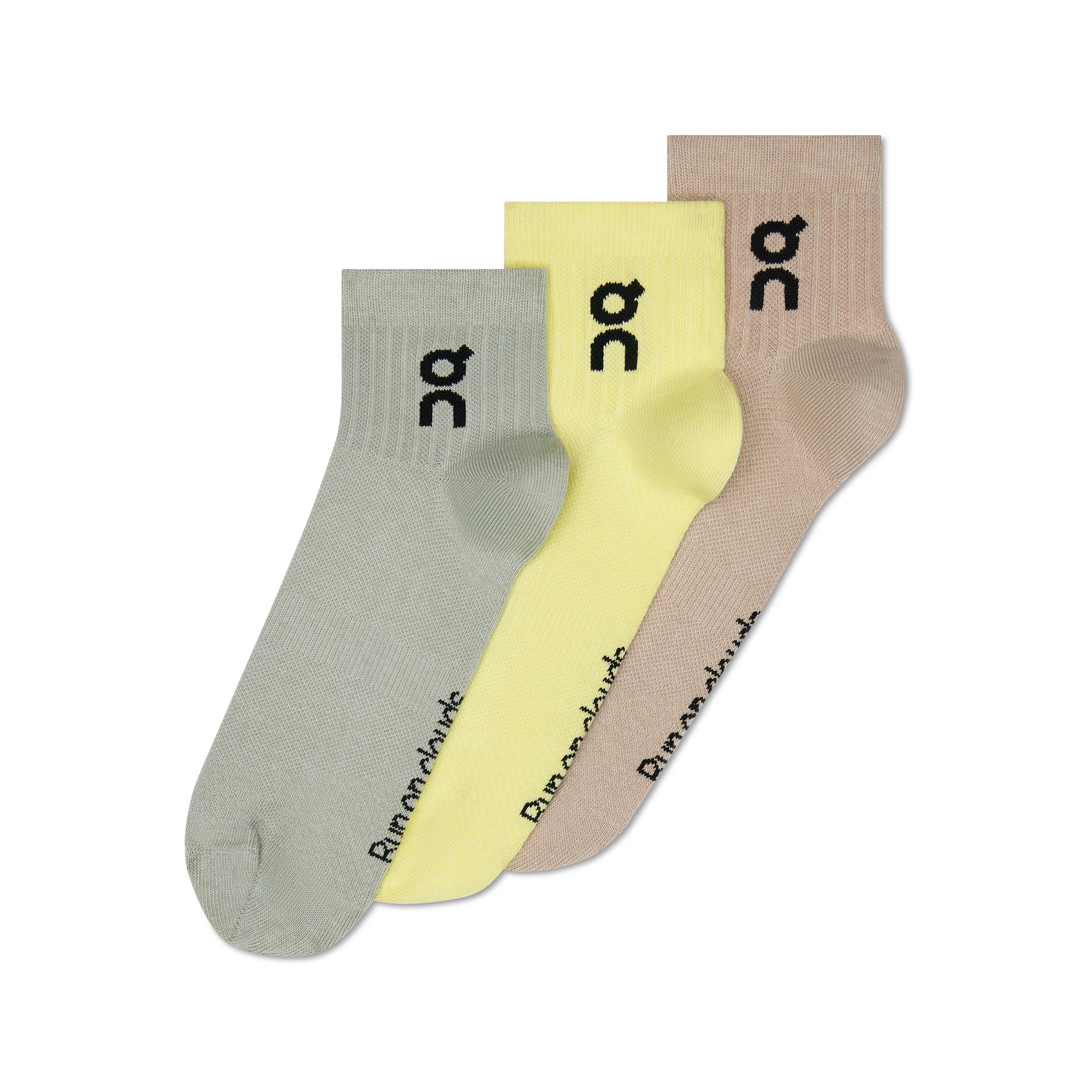 On Logo Sock Mid 3P Lemonade | Tin