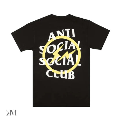Anti Social Social Club x Fragment Yellow Bolt Tee Black Friday