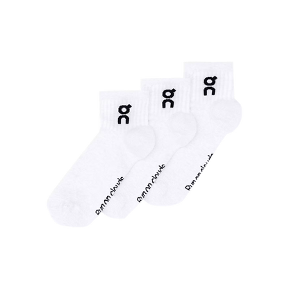 On Logo Sock Mid 3P White