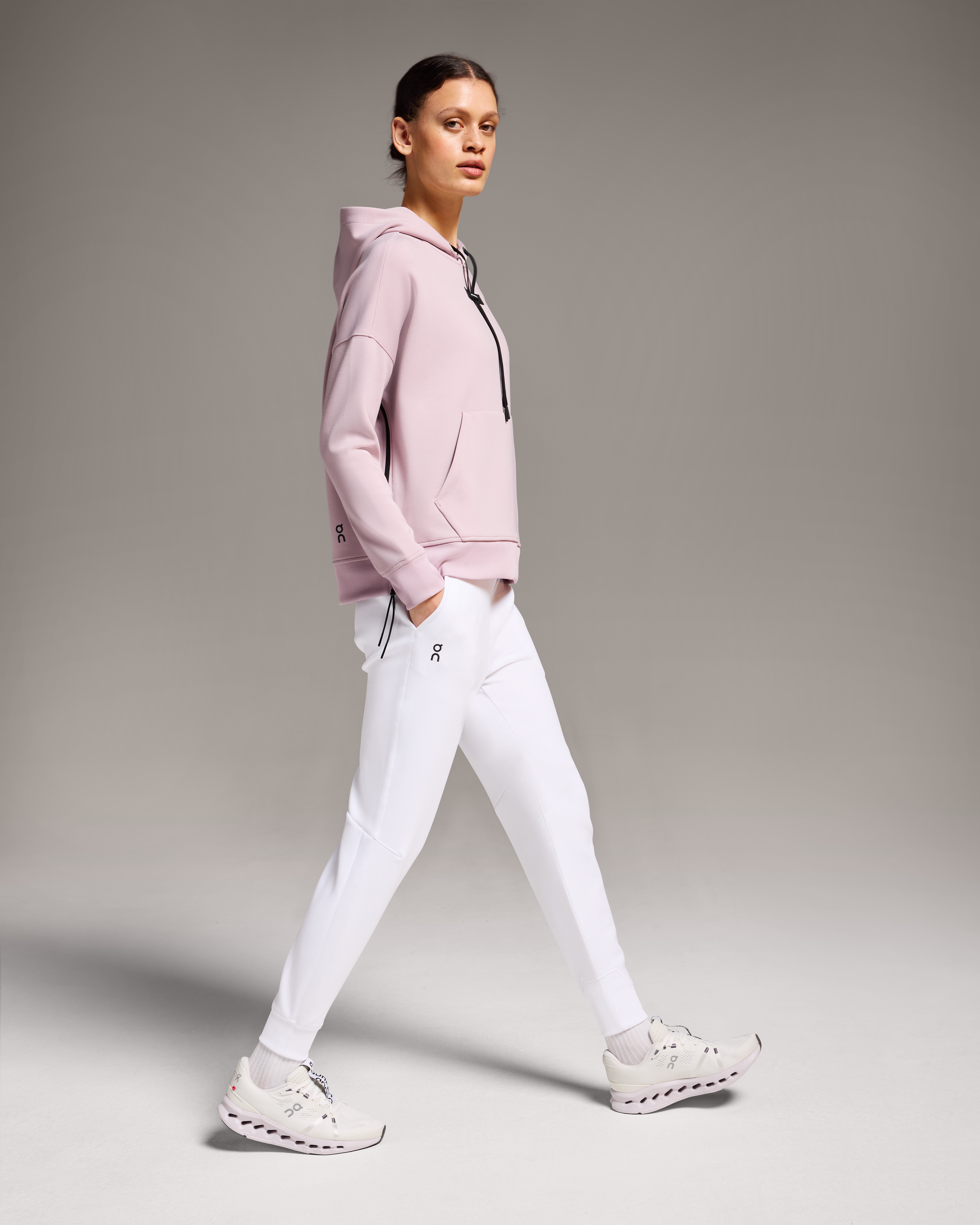 on sweat pants White (Women's)