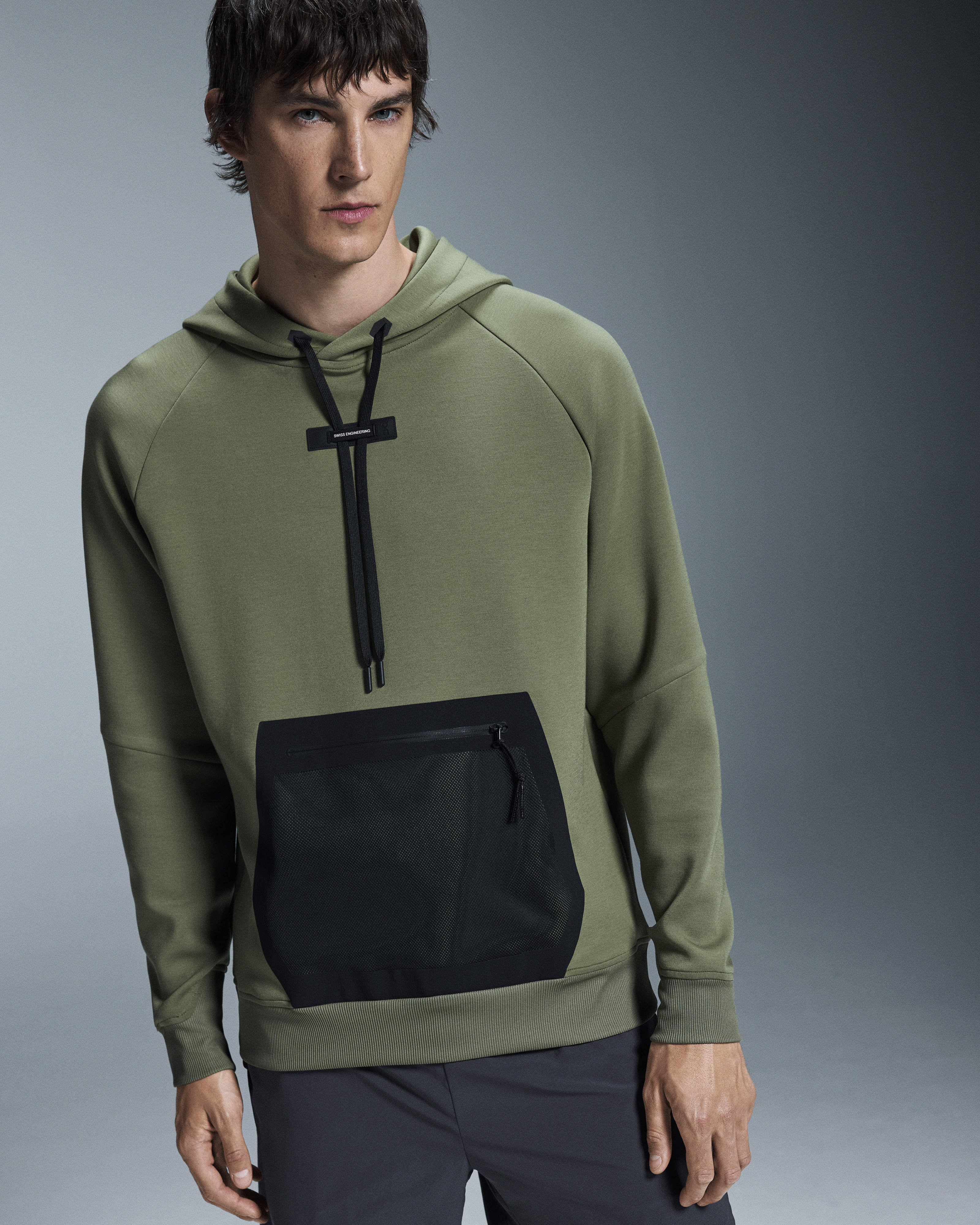 on hoodie Taiga