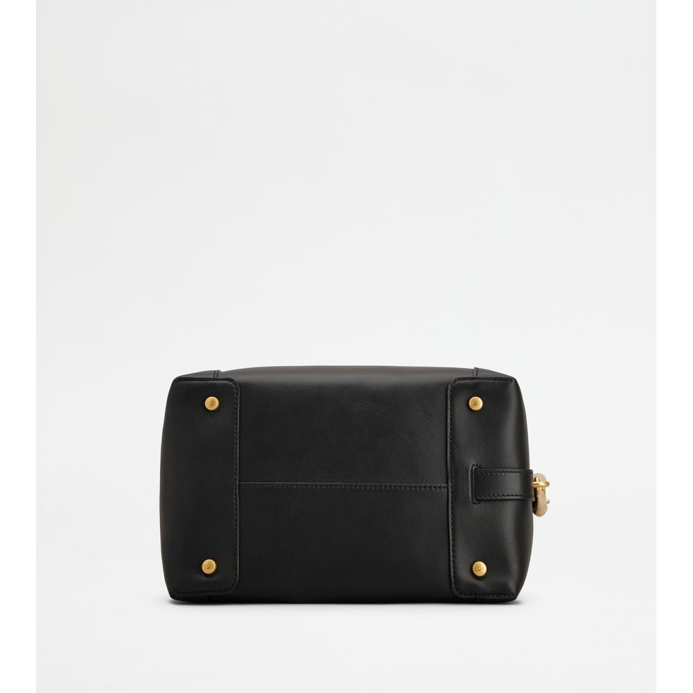 Tods Satchel In Leather Mini Black
