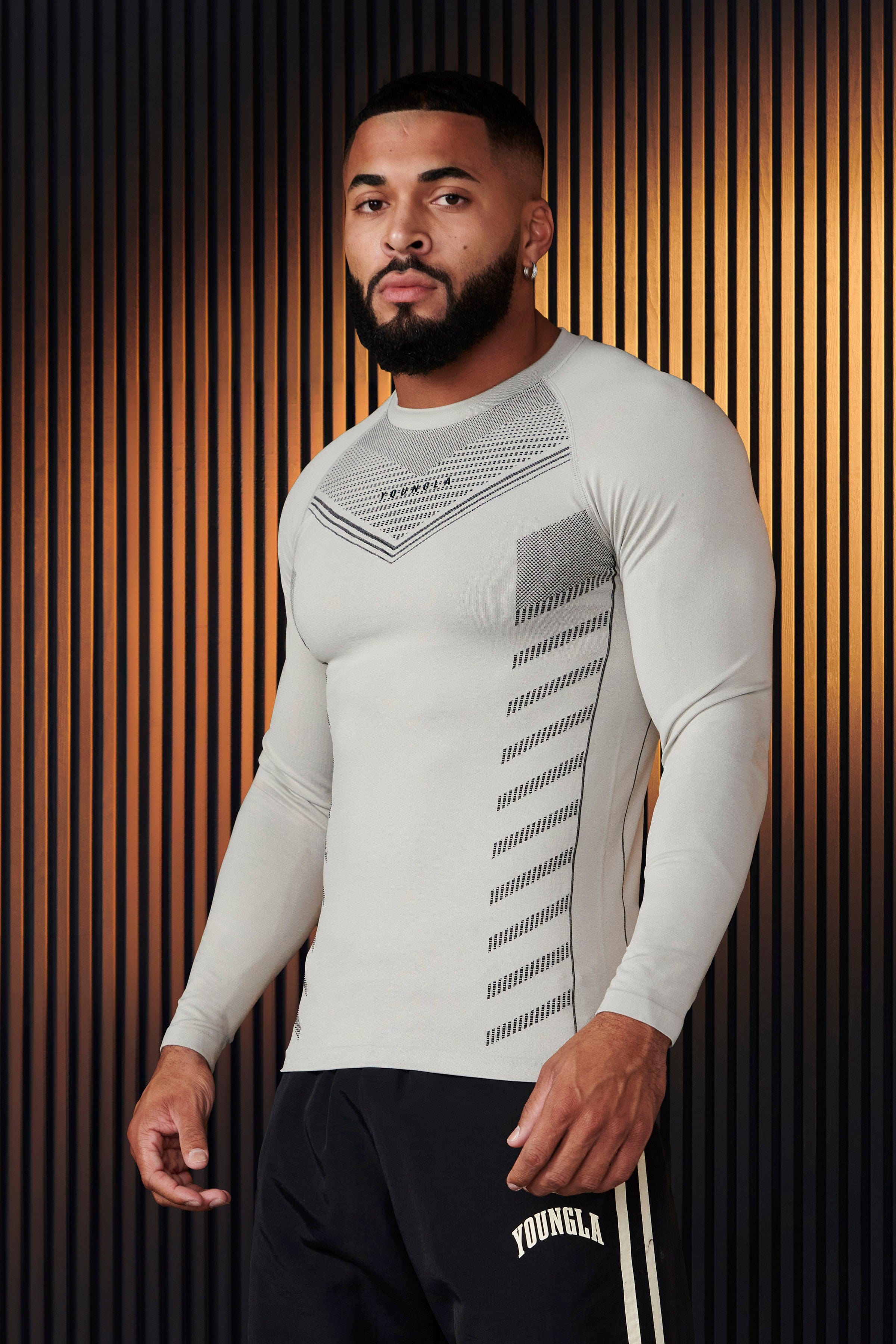 YoungLA 833 - Superhero Compression Longsleeves Cement