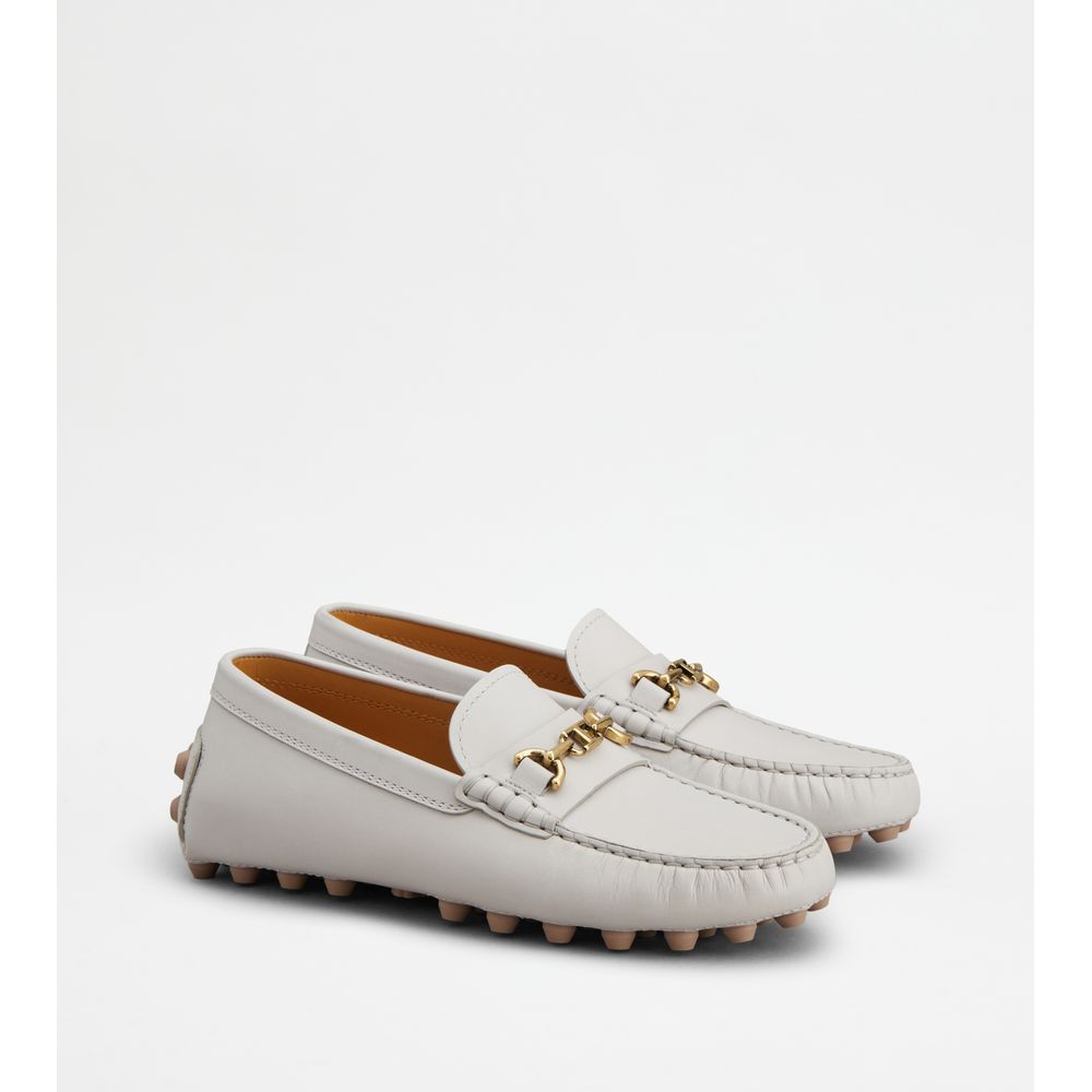 Tods Gommino Bubble In Leather Grey Womens