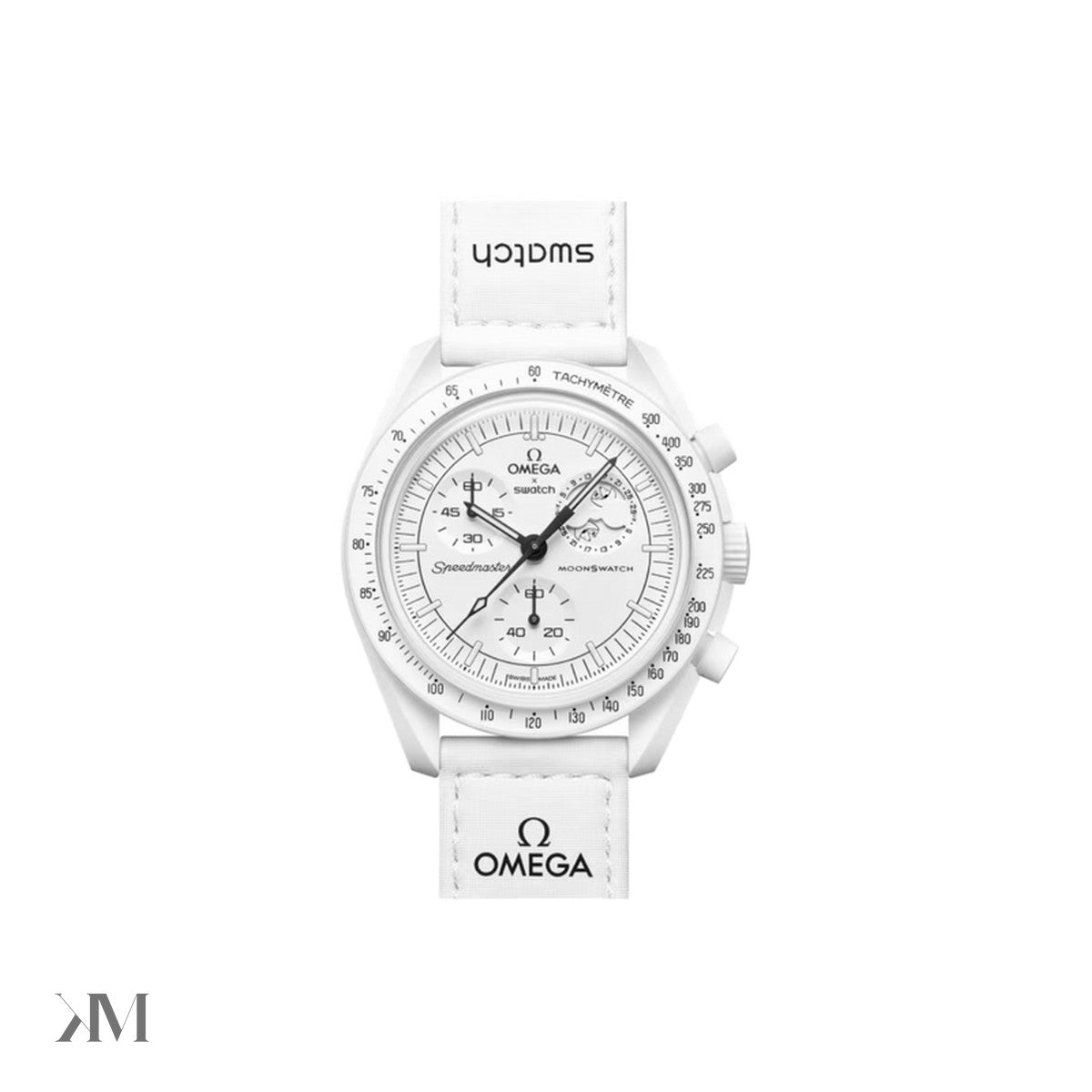 Swatch x Omega Bioceramic MoonSwatch Mission to the Moonphase Snoopy, case back