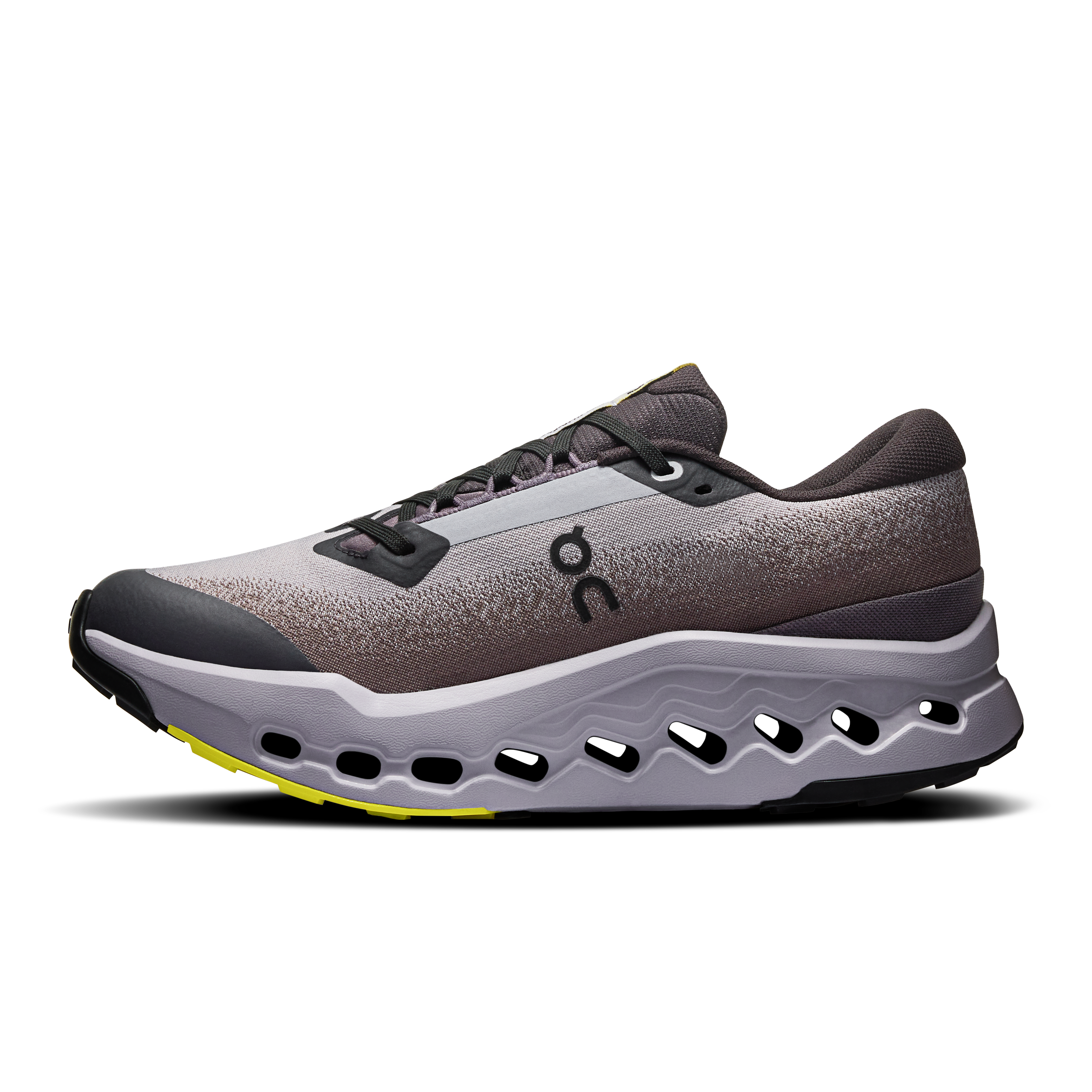 on running cloudsurfer trail 2 waterproof black lilac (women's)