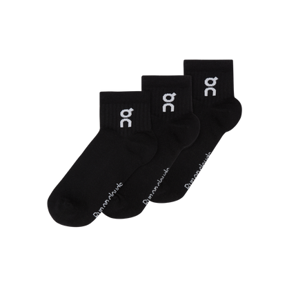 On Logo Sock Mid 3P Black