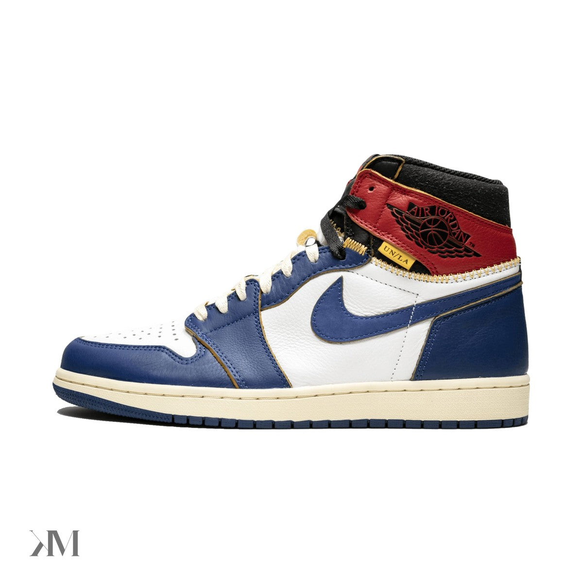 Men's Union LA x Air Jordan 1 Storm Blue, side profile