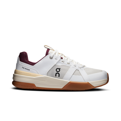 On The Roger Clubhouse Pro White Maroon Kids
