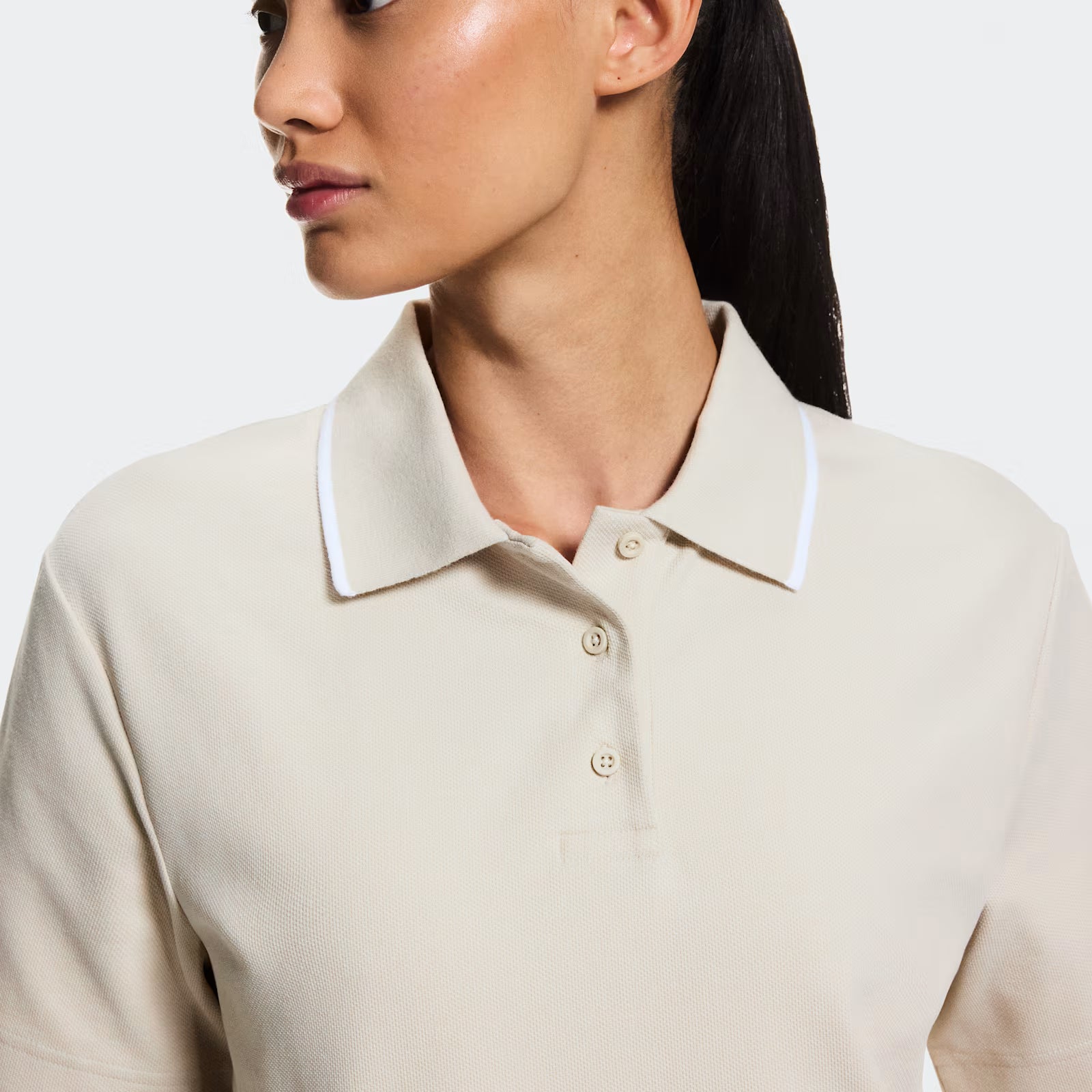 On Courtside Polo Sand | White (Women'S)