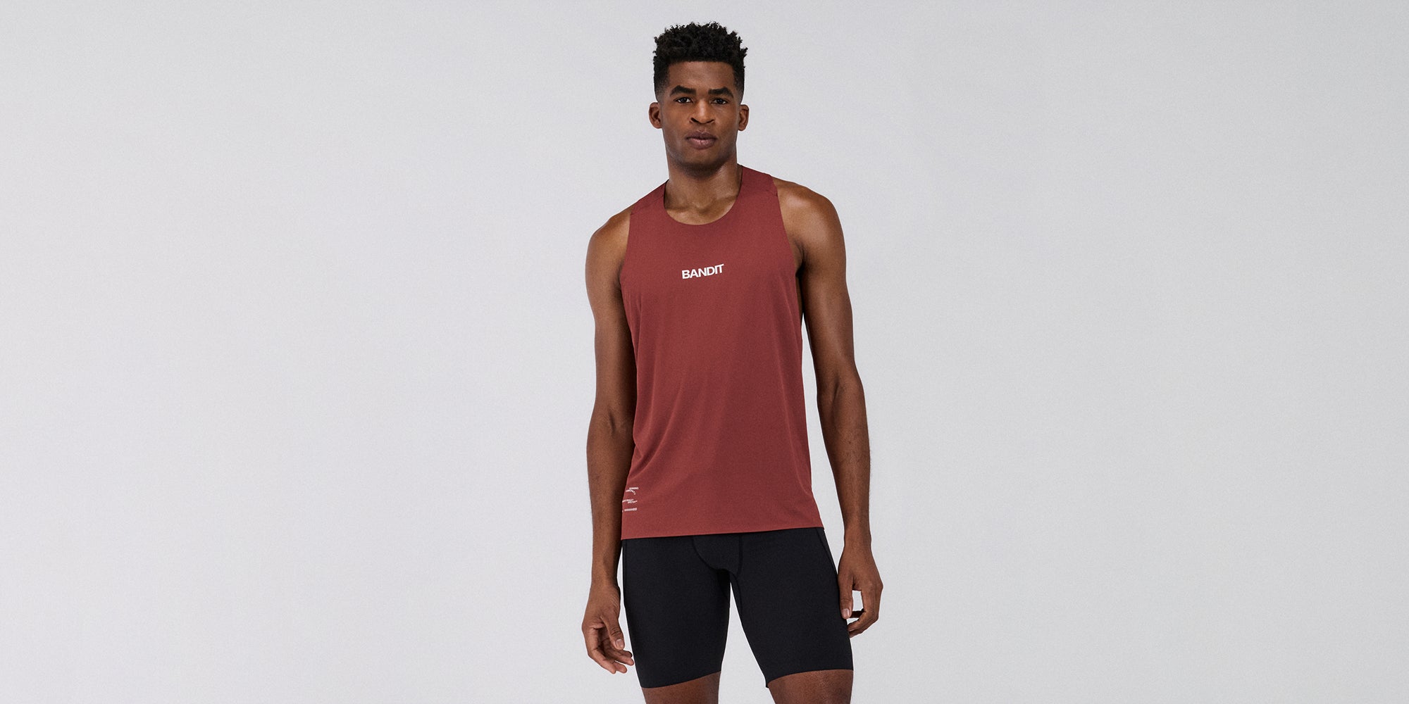 Bandit Mens Specter Race Singlet Mahogany