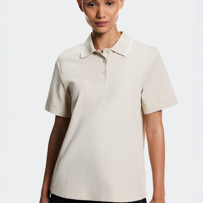 On Courtside Polo Sand | White (Women'S)
