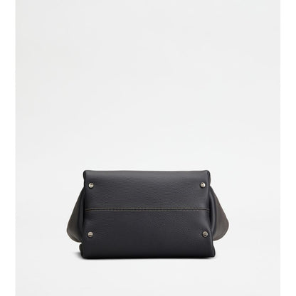 Tods Bag In Leather Mini Blue Grey