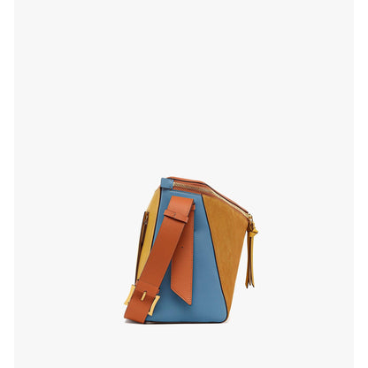 MCM Diamant 3D Shoulder Bag in Suede and Calf Leather