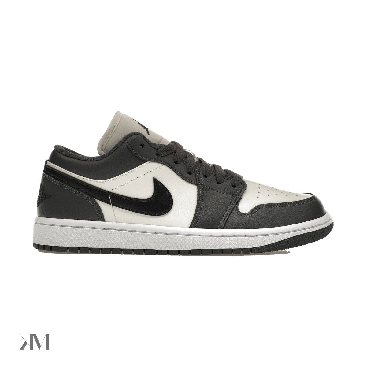 Jordan 1 Low Dark Grey Women's, side profile