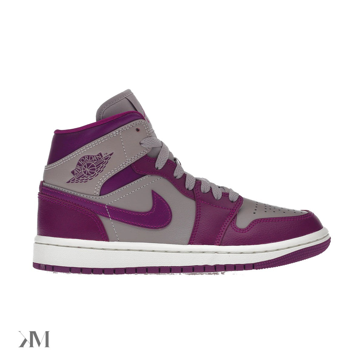 Jordan 1 Mid Magenta Women's, side profile