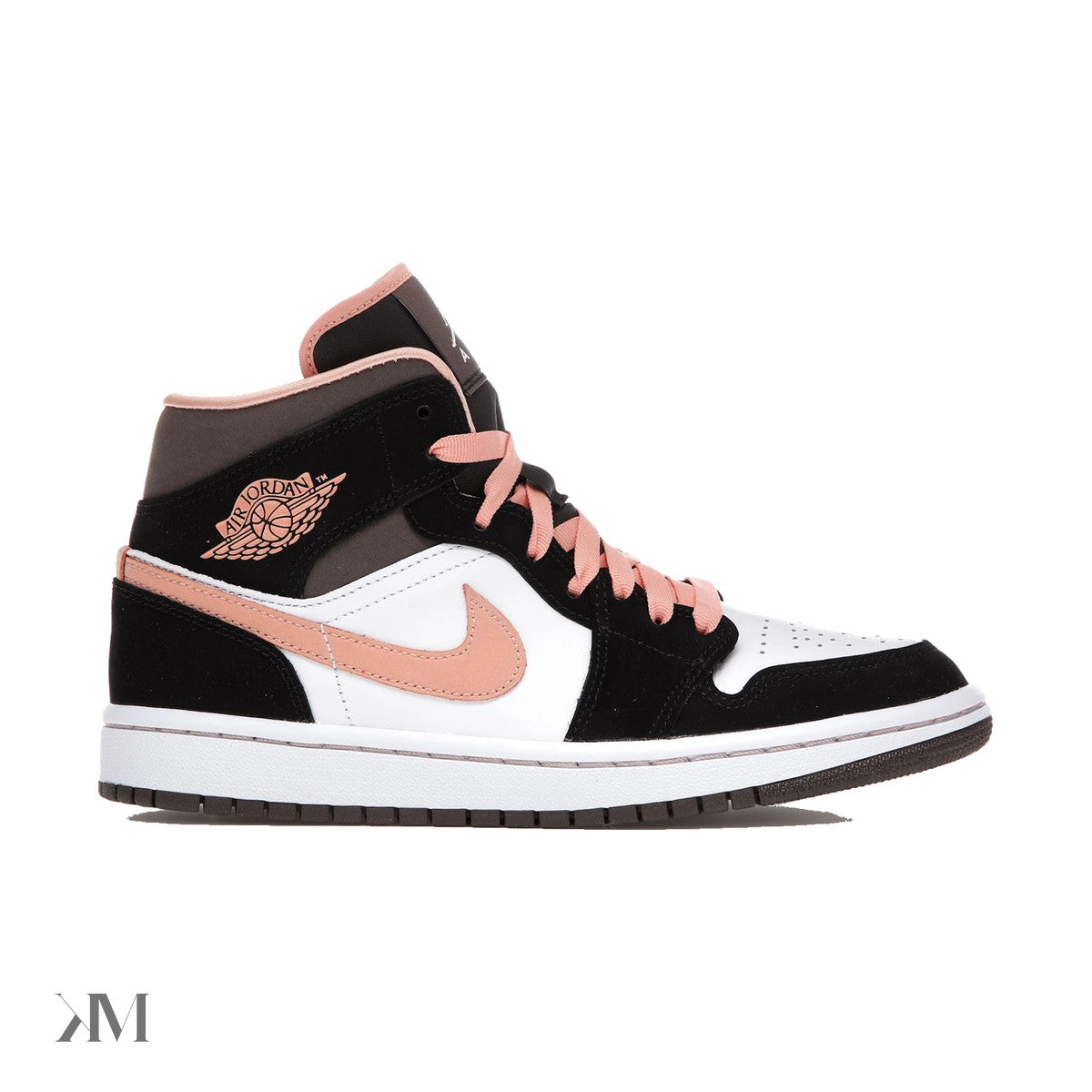 Women's Air Jordan 1 Mid Peach Mocha, side profile