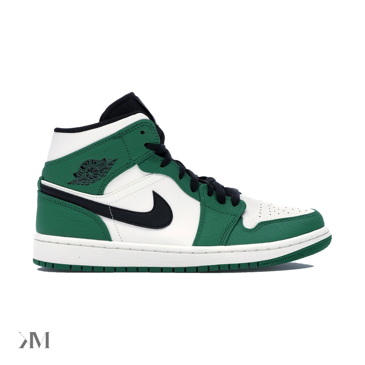 Jordan 1 Mid Pine Green, side profile