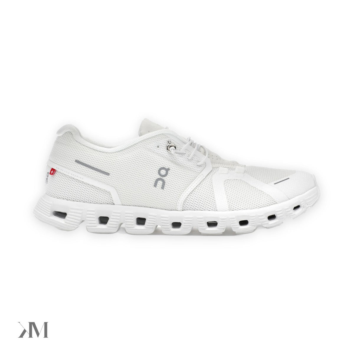 On Running Cloud 5 All White Women's, side profile