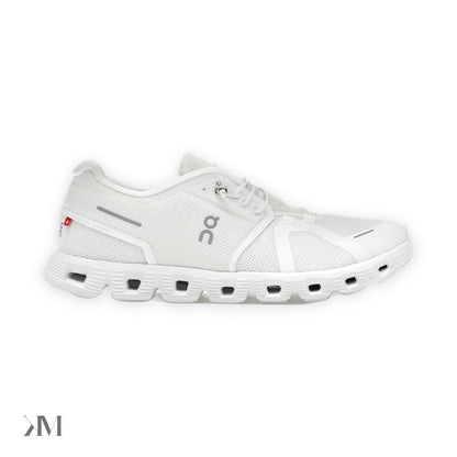 On Running Cloud 5 All White Women's, side profile