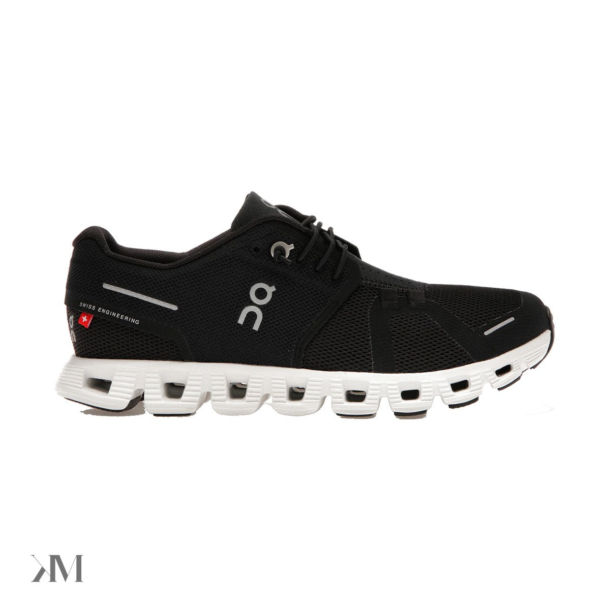 On Running Cloud 5 Black White Women's, side profile