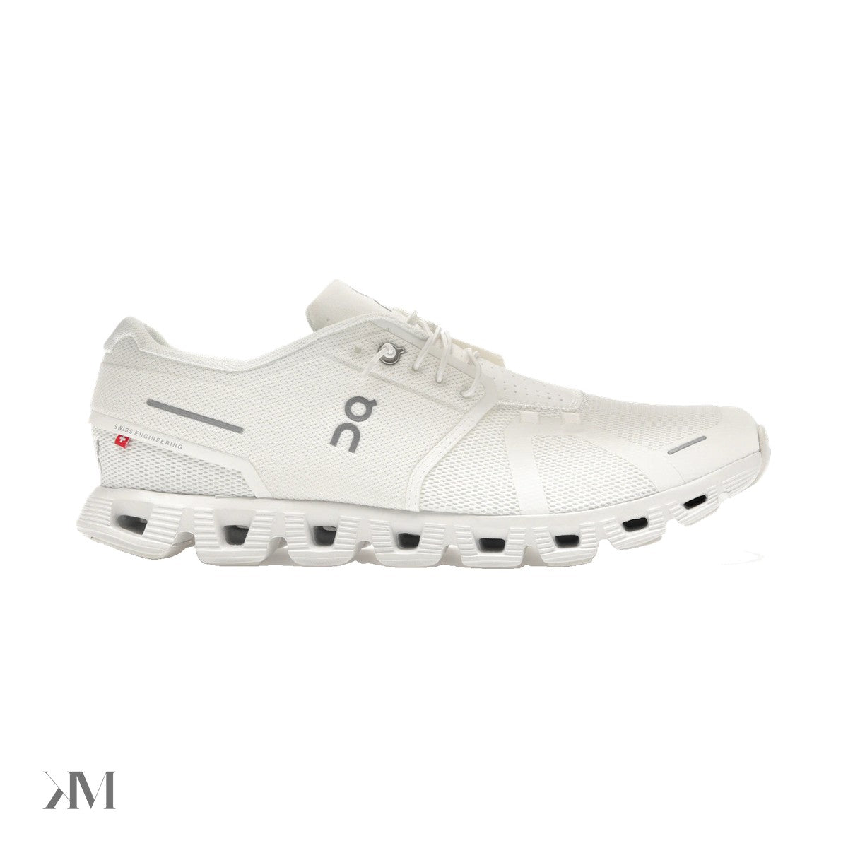 On Running Cloud 5 Undyed White, side profile